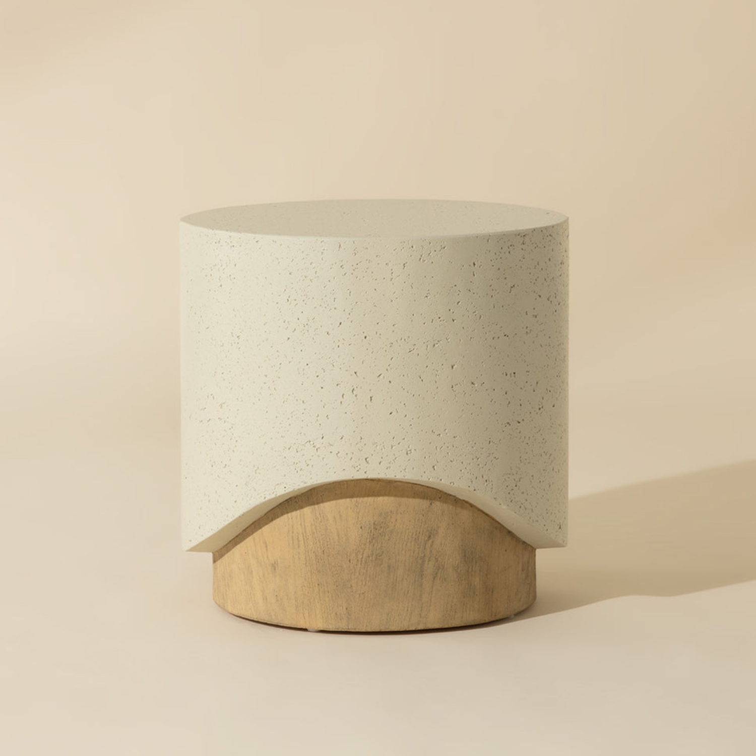 Modern Fibre-Reinforced Concrete Side Table with Sculptural - Outdoor