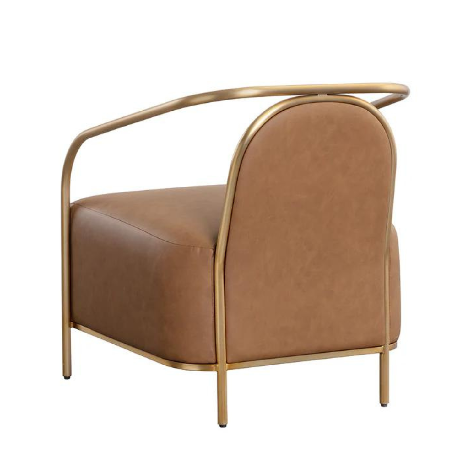 Classic Leather Lounge Chair | Powder-Coated Finish