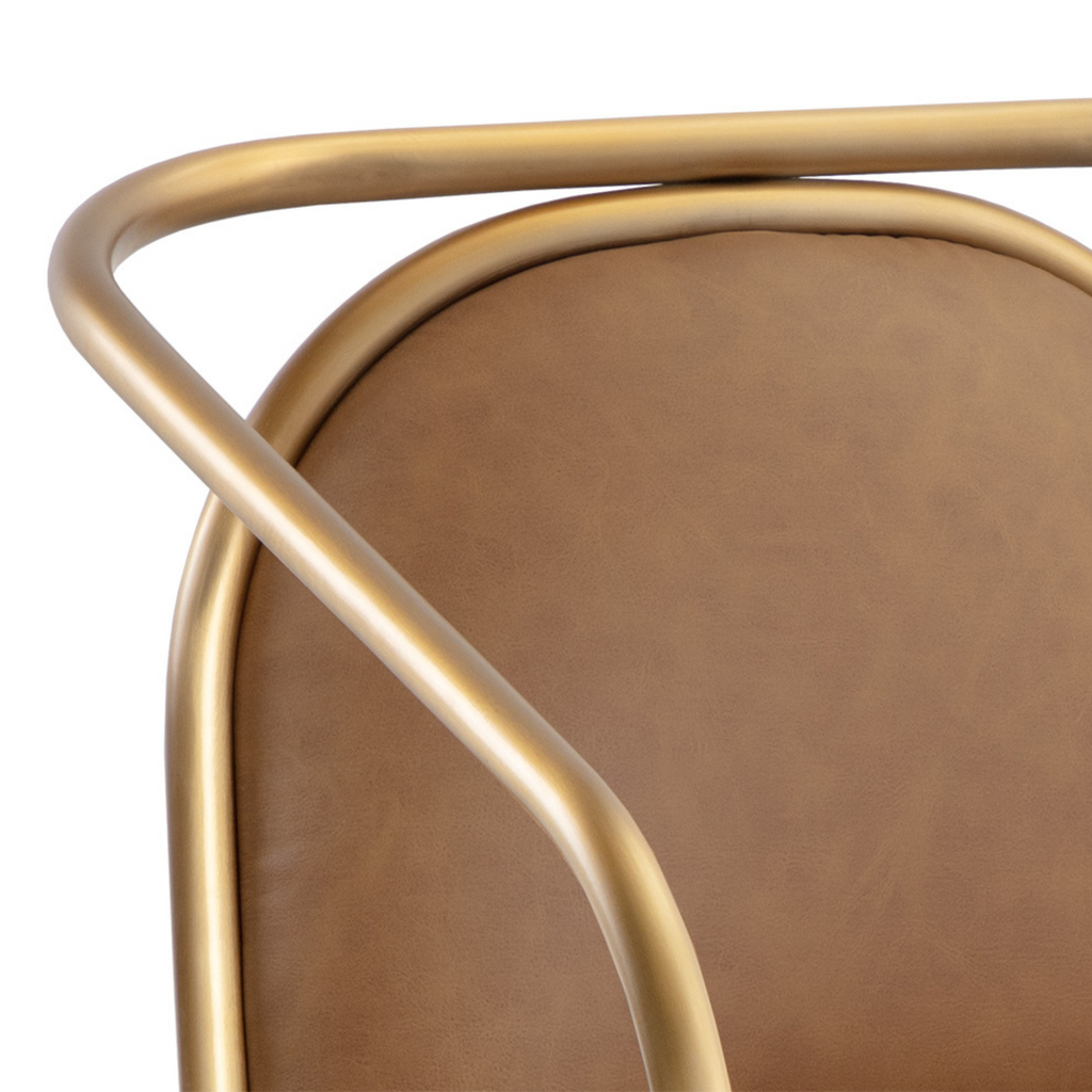 Classic Leather Lounge Chair | Powder-Coated Finish