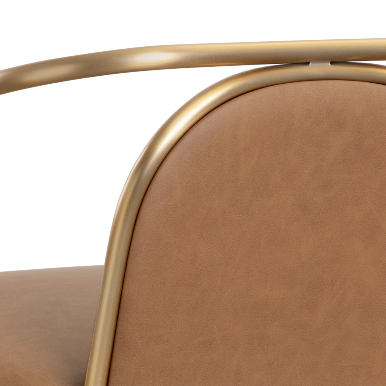Classic Leather Lounge Chair | Powder-Coated Finish