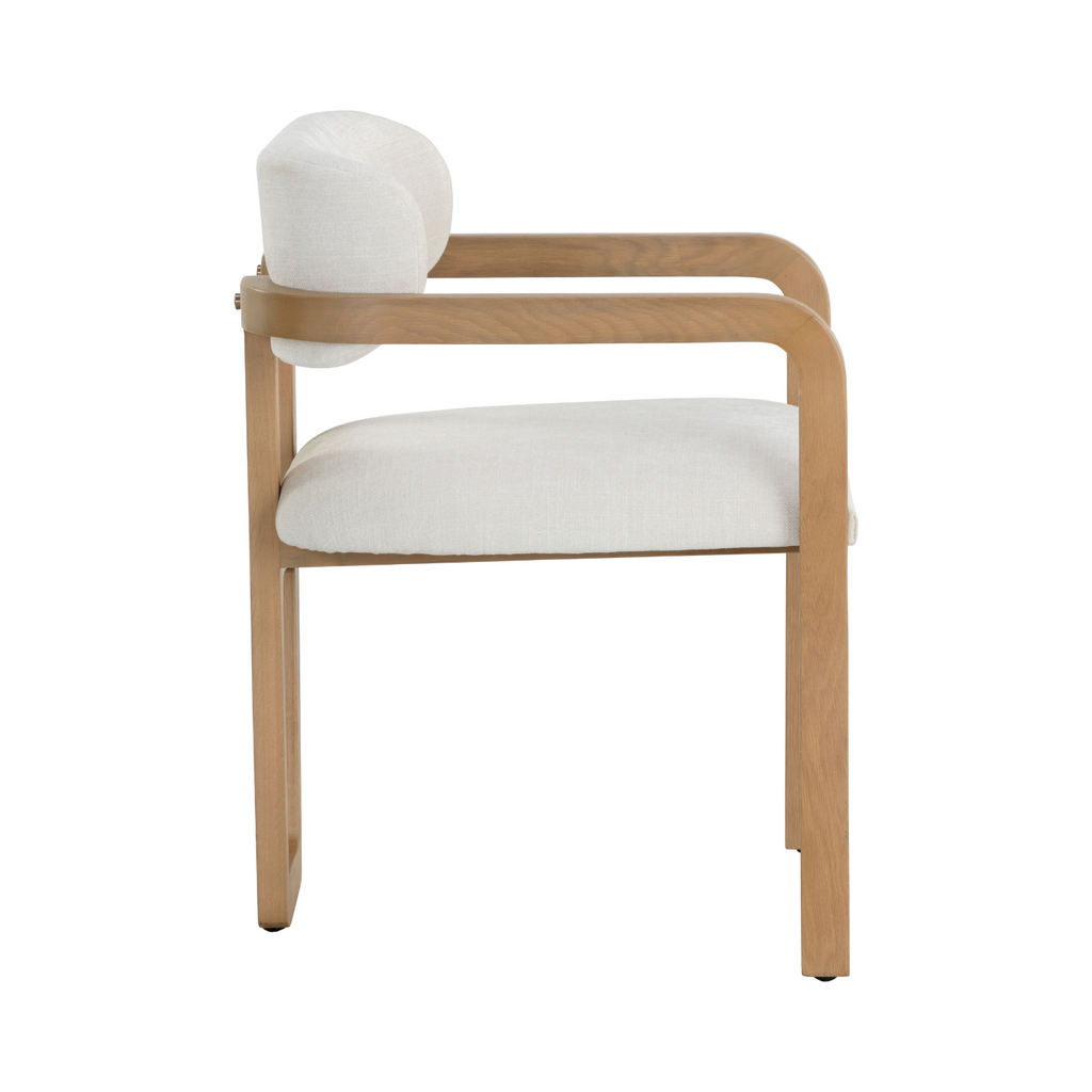 Organic Oak Dining Chair with Upholstered