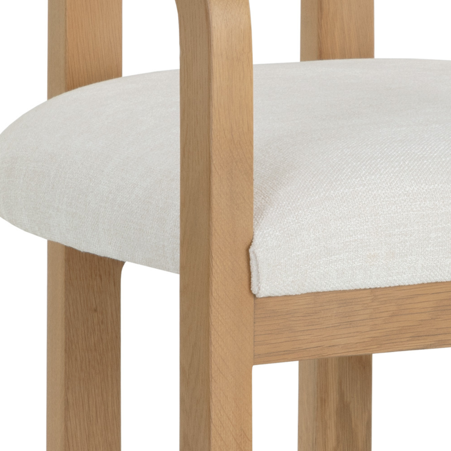 Organic Oak Dining Chair with Upholstered