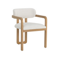 Organic Oak Dining Chair with Upholstered