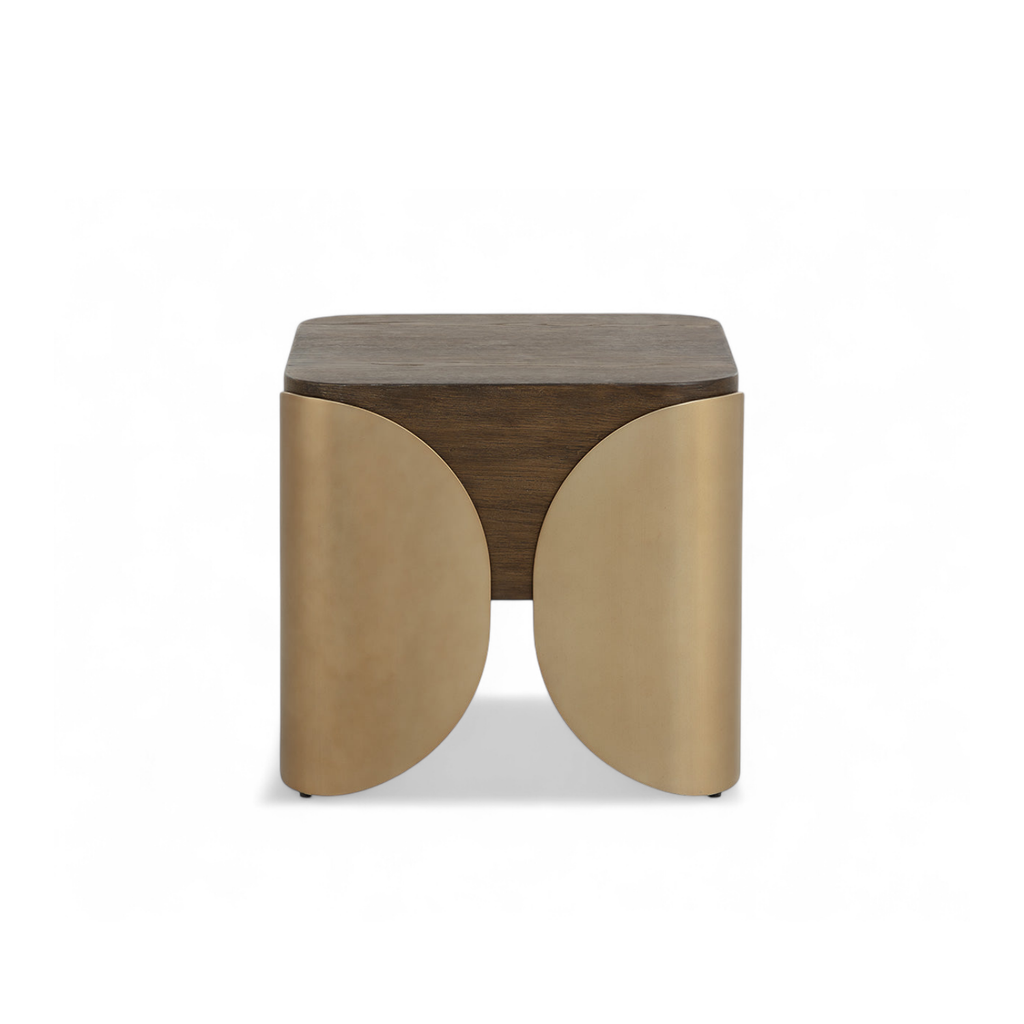 Table d'appoint moderne en béton fibré, ronde et sculpturale – Extérieur | Finition thermolaquée