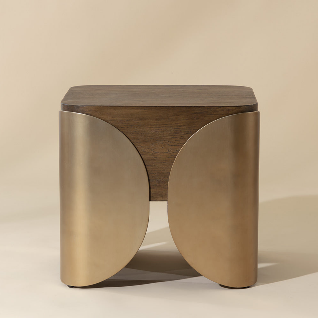 Table d'appoint moderne en béton fibré, ronde et sculpturale – Extérieur | Finition thermolaquée