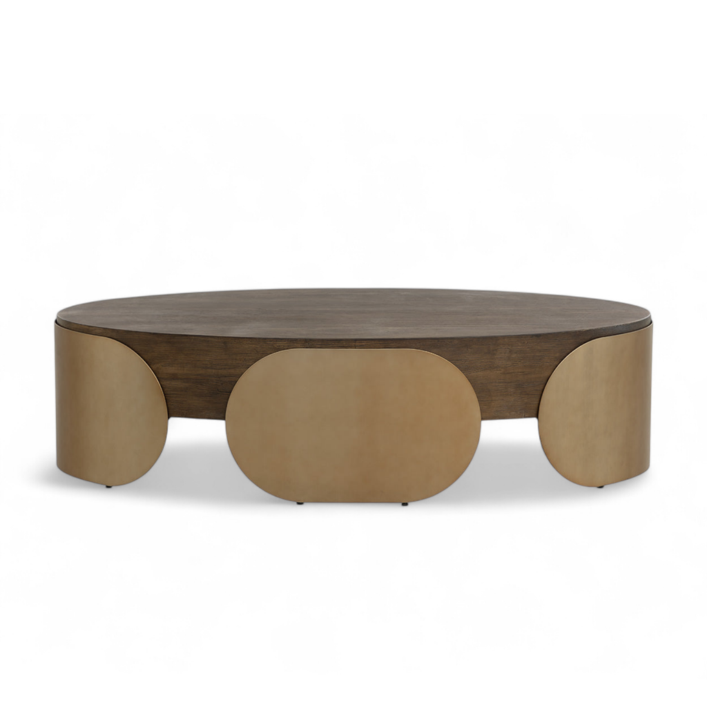 Table basse ronde sculpturale d'extérieur en béton fibré moderne avec finition thermolaquée