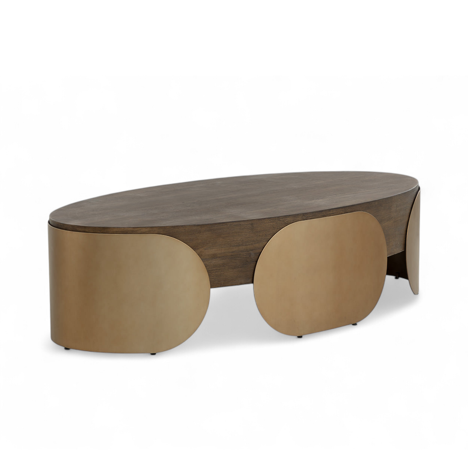 Modern Fibre-Reinforced Concrete Coffee Table with Sculptural, Round - Outdoor | Powder-Coated Finish