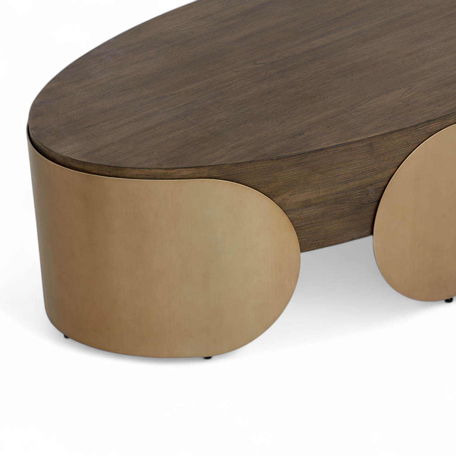 Modern Fibre-Reinforced Concrete Coffee Table with Sculptural, Round - Outdoor | Powder-Coated Finish