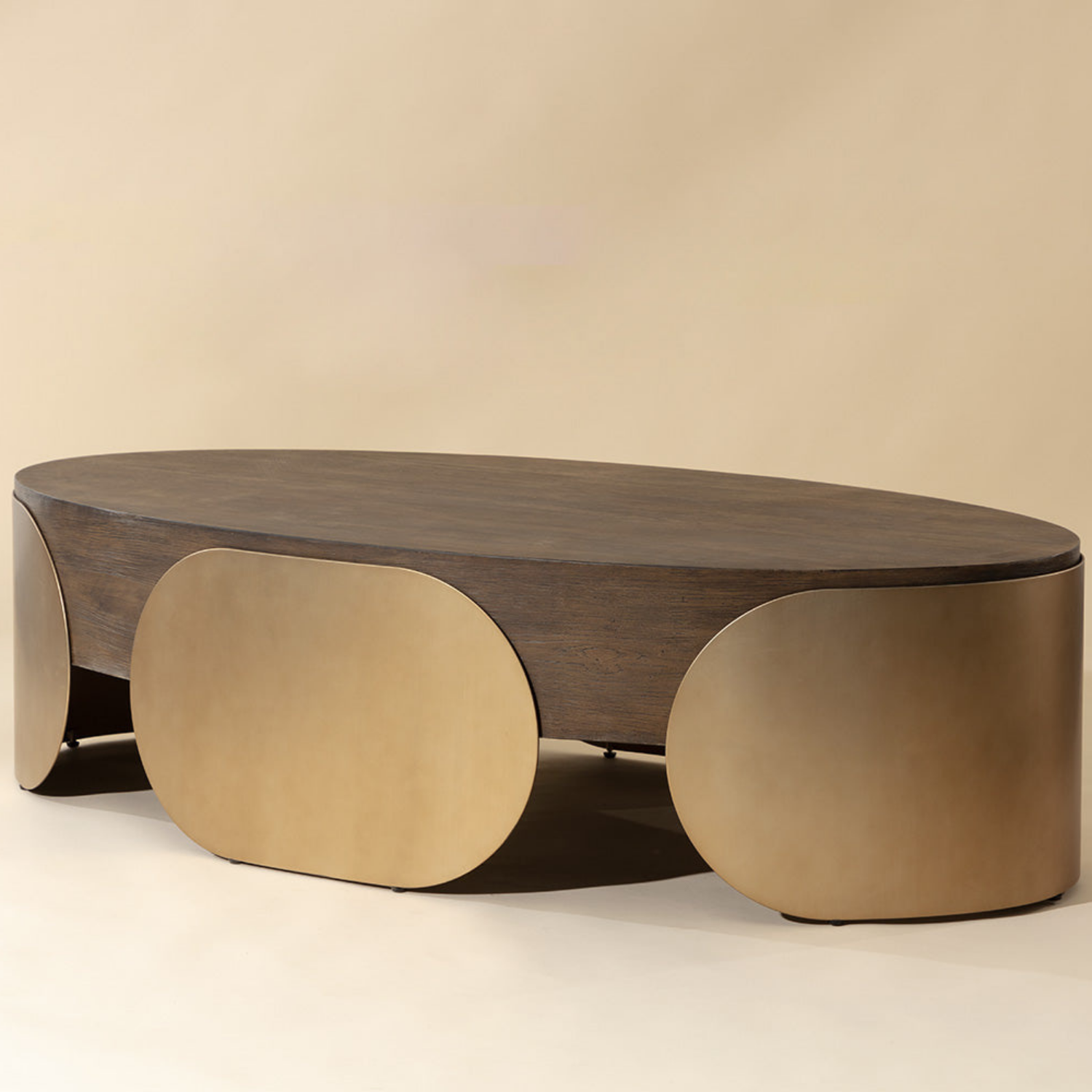 Modern Fibre-Reinforced Concrete Coffee Table with Sculptural, Round - Outdoor | Powder-Coated Finish