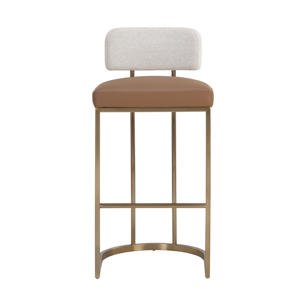 Classic Leather Bar/Counter Stool with Upholstered