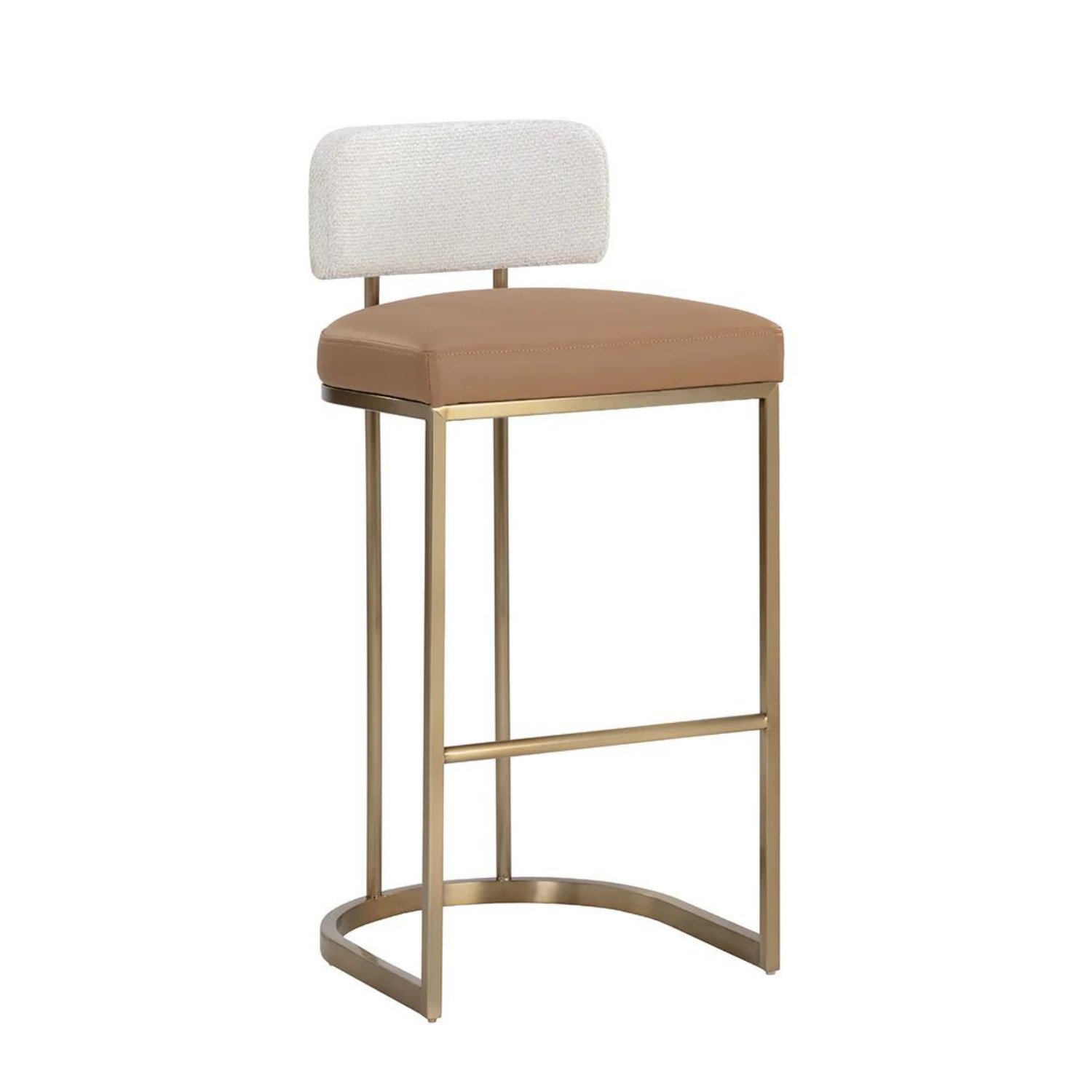 Classic Leather Bar/Counter Stool with Upholstered