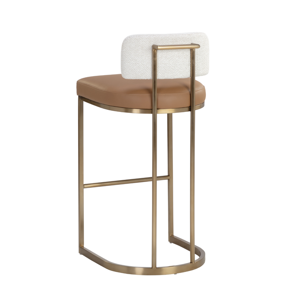 Classic Leather Bar/Counter Stool with Upholstered