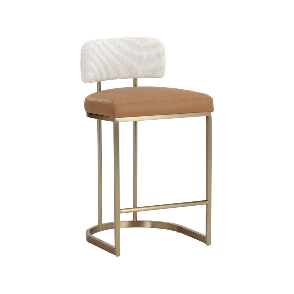 Classic Leather Bar/Counter Stool with Upholstered