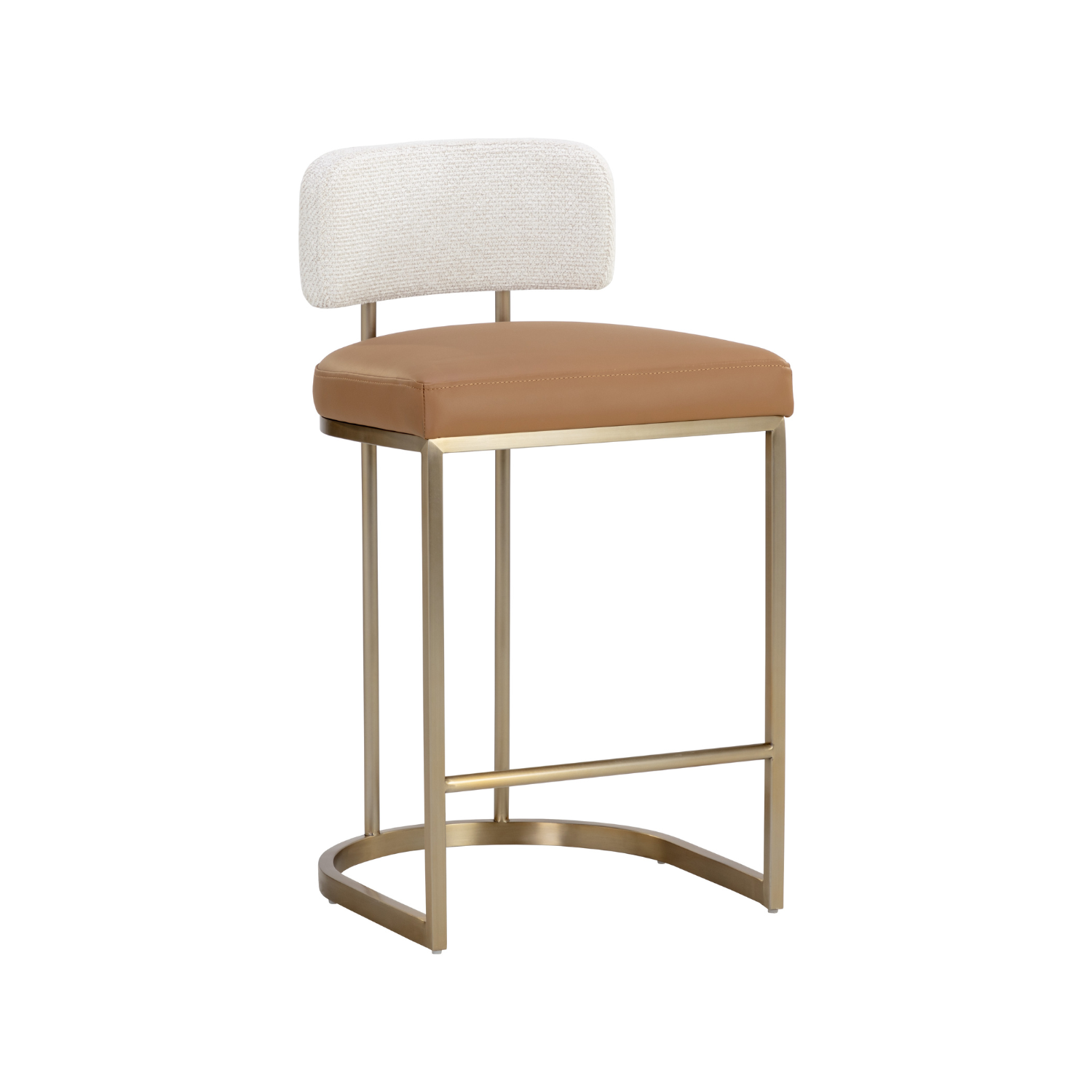 Classic Leather Bar/Counter Stool with Upholstered