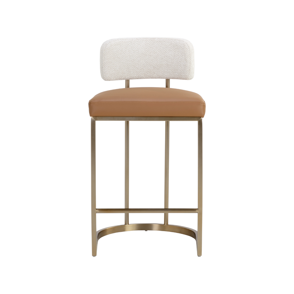 Classic Leather Bar/Counter Stool with Upholstered