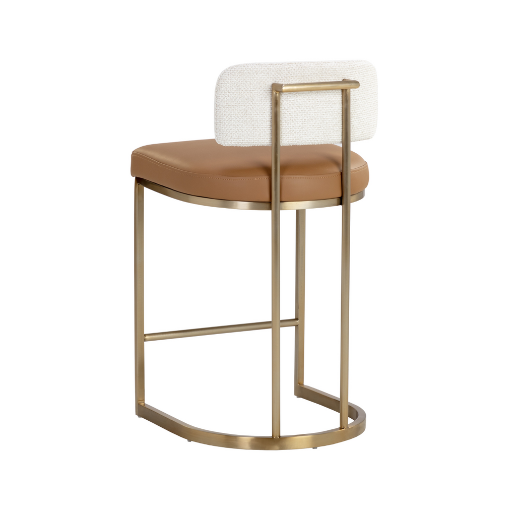 Classic Leather Bar/Counter Stool with Upholstered