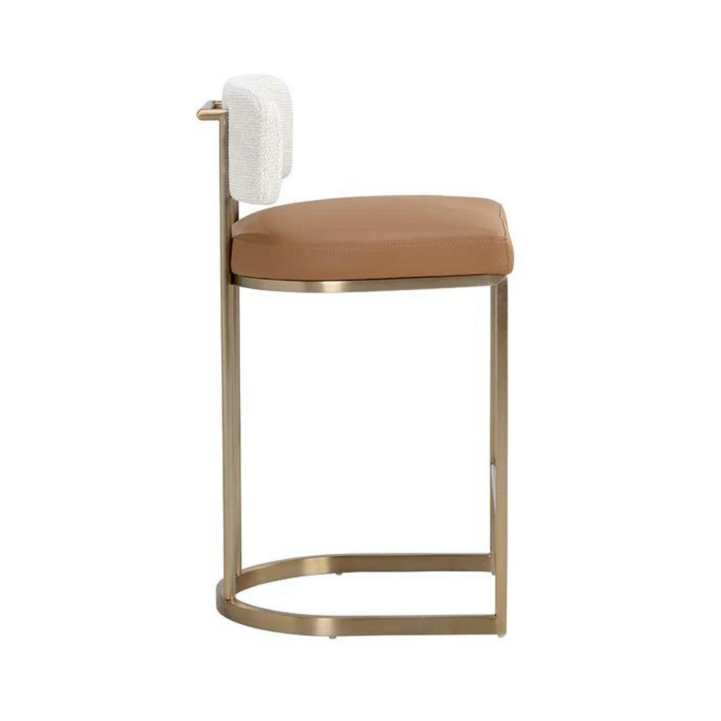 Classic Leather Bar/Counter Stool with Upholstered