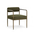 Industrial Iron Dining Chair with Upholstered