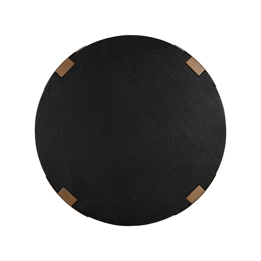 Modern Concrete Coffee Table with Sculptural, Round