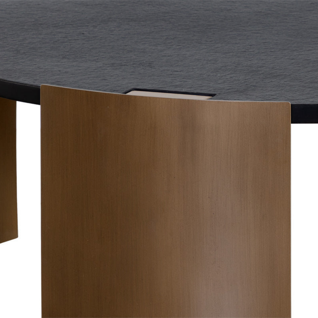 Modern Concrete Coffee Table with Sculptural, Round