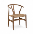 Mid-Century Teak Dining Chair with Sculptural, Woven - Patio