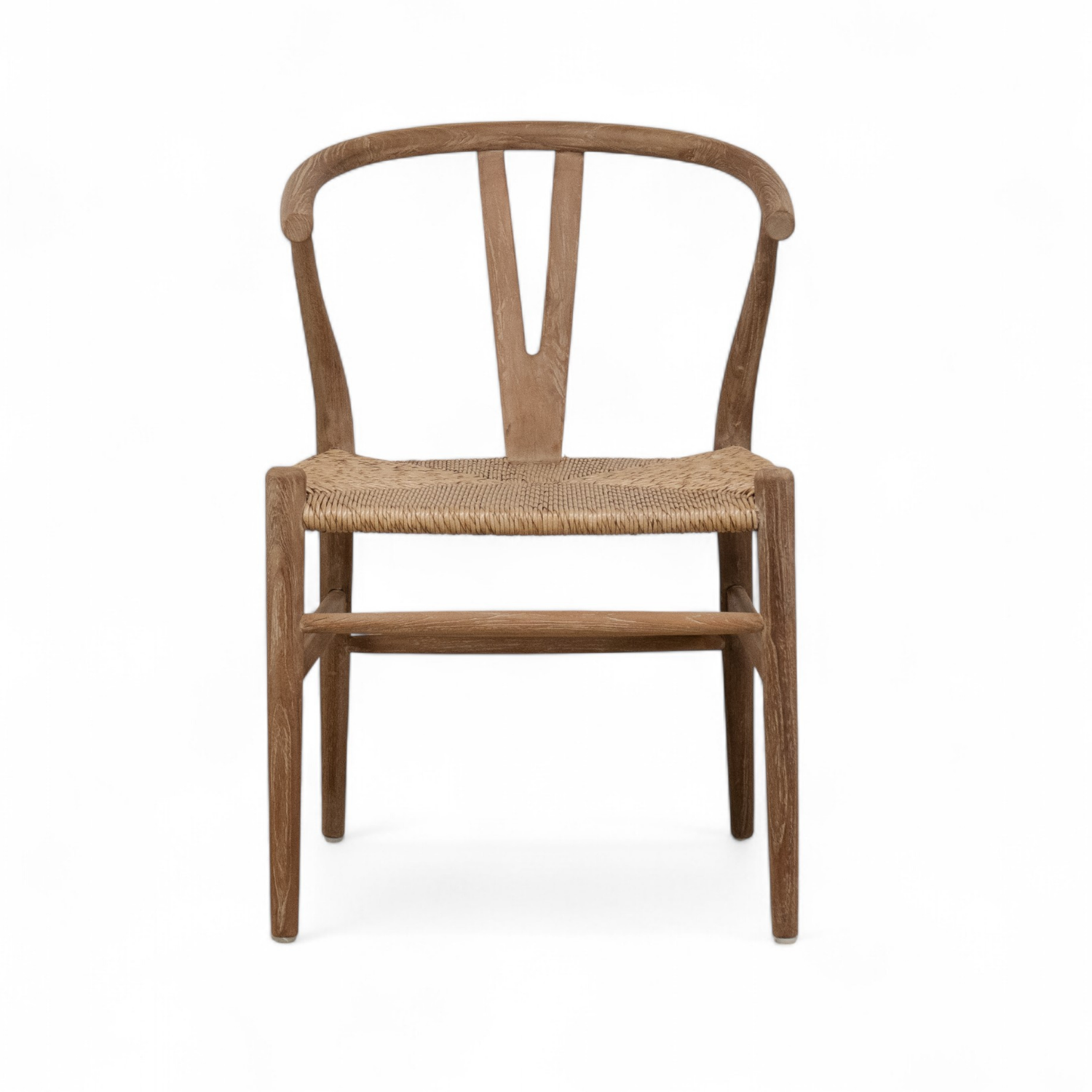 Mid-Century Teak Dining Chair with Sculptural, Woven - Patio