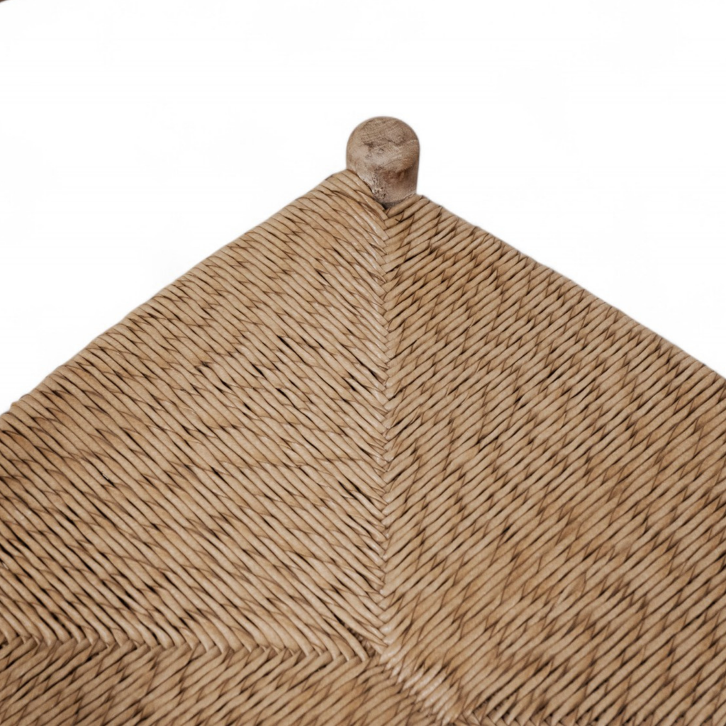 Mid-Century Teak Dining Chair with Sculptural, Woven - Patio