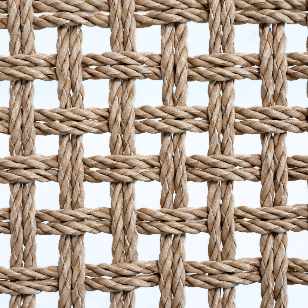 Rustic Teak Lounge Chair with Woven - Outdoor