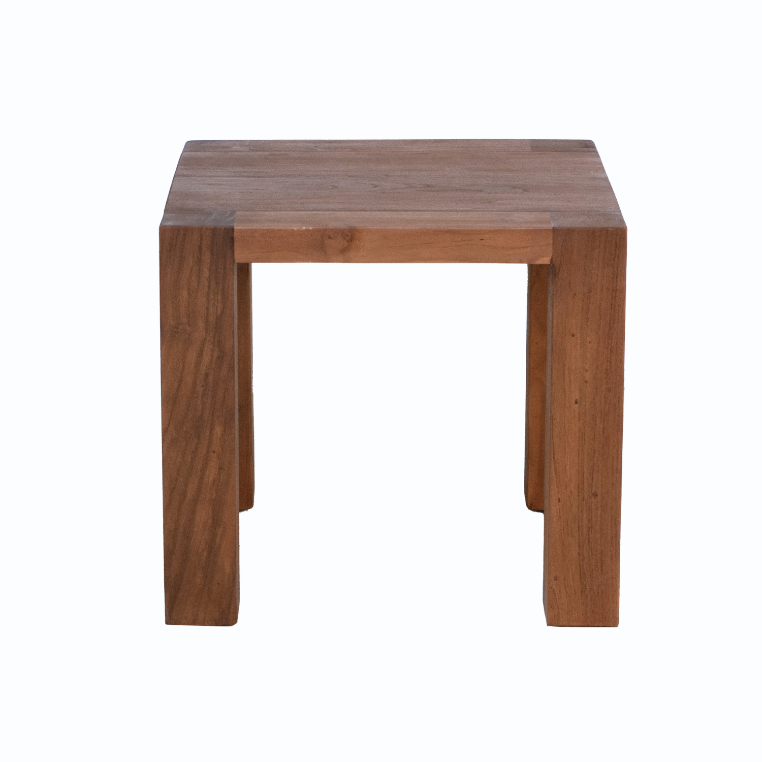 Table d'appoint moderne en bois massif avec plateau en bois de récupération