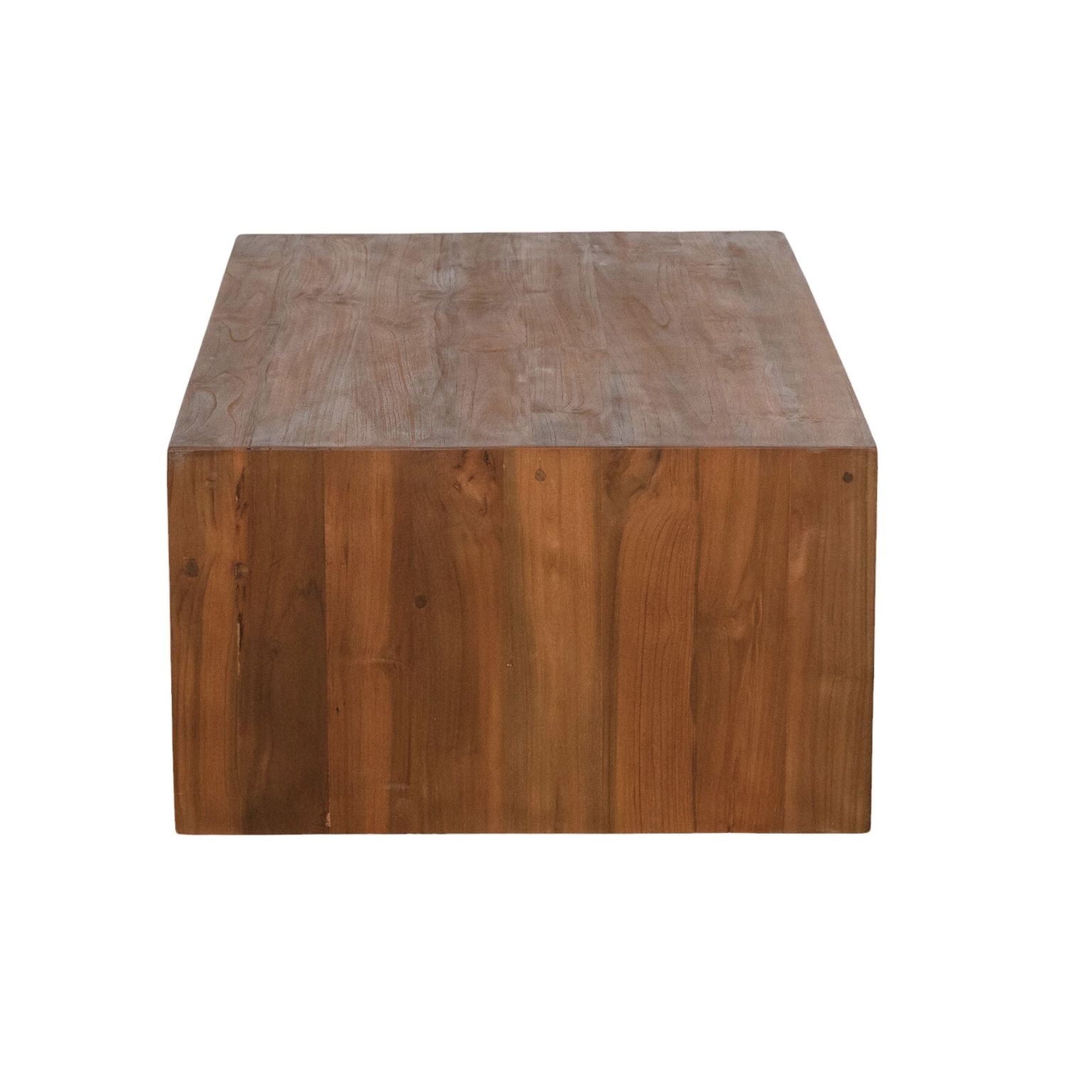 Table basse rectangulaire rustique en teck