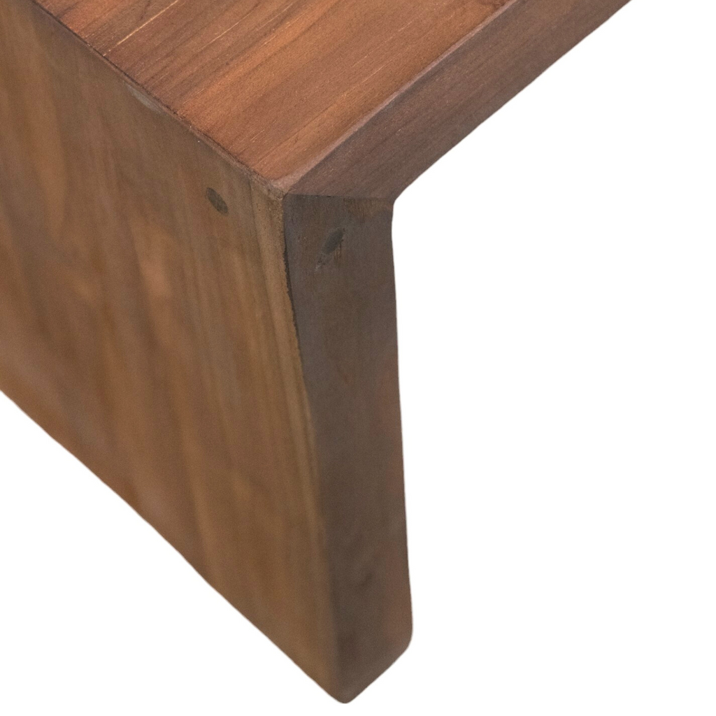 Table basse rectangulaire rustique en teck
