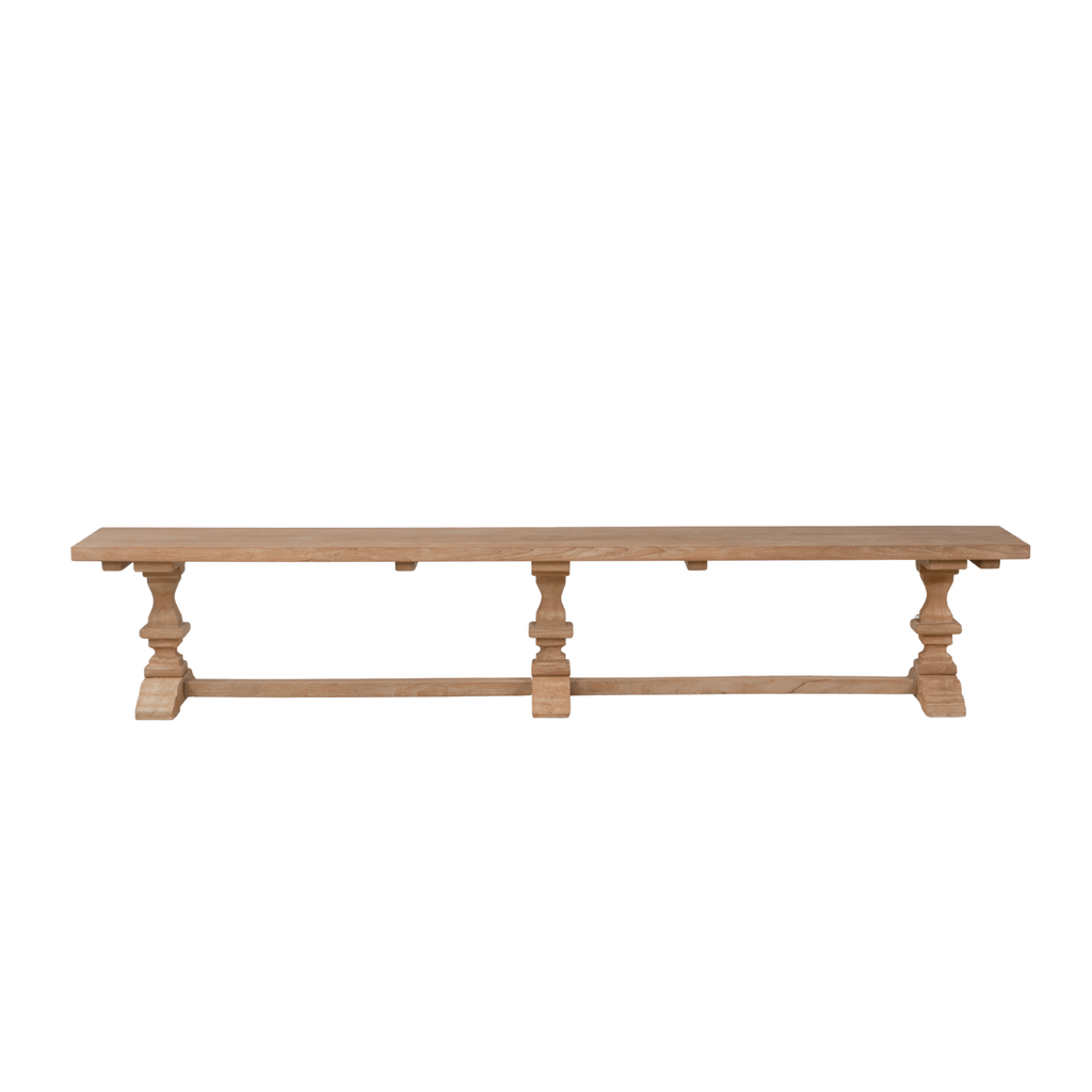 Rustic Teak Dining Bench with Reclaimed - Dining Room | 96"