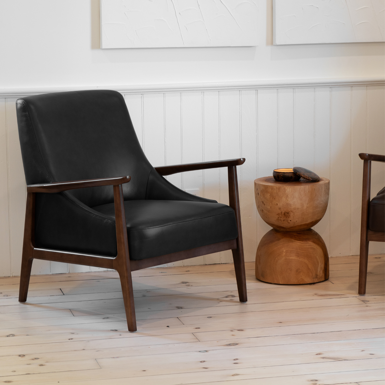 Mid-Century Leather Lounge Chair