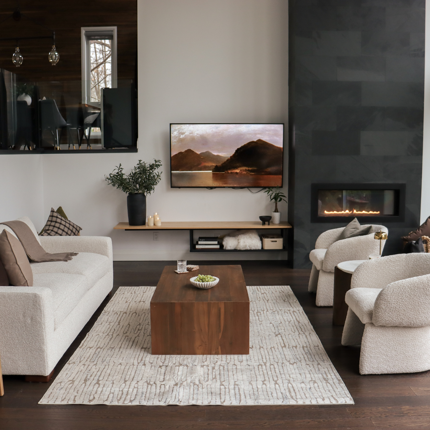 Rustic Teak Coffee Table with Rectangular