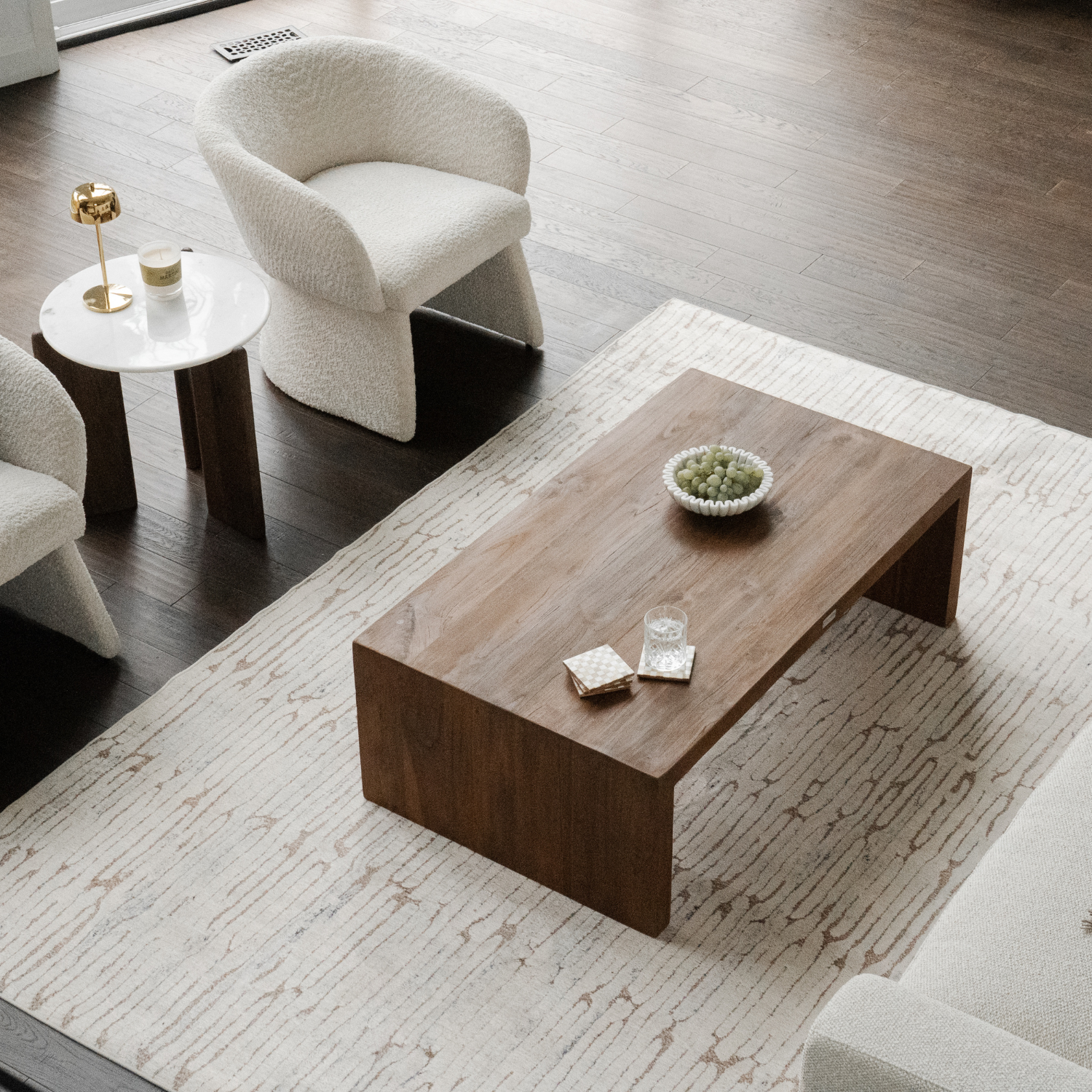 Rustic Teak Coffee Table with Rectangular