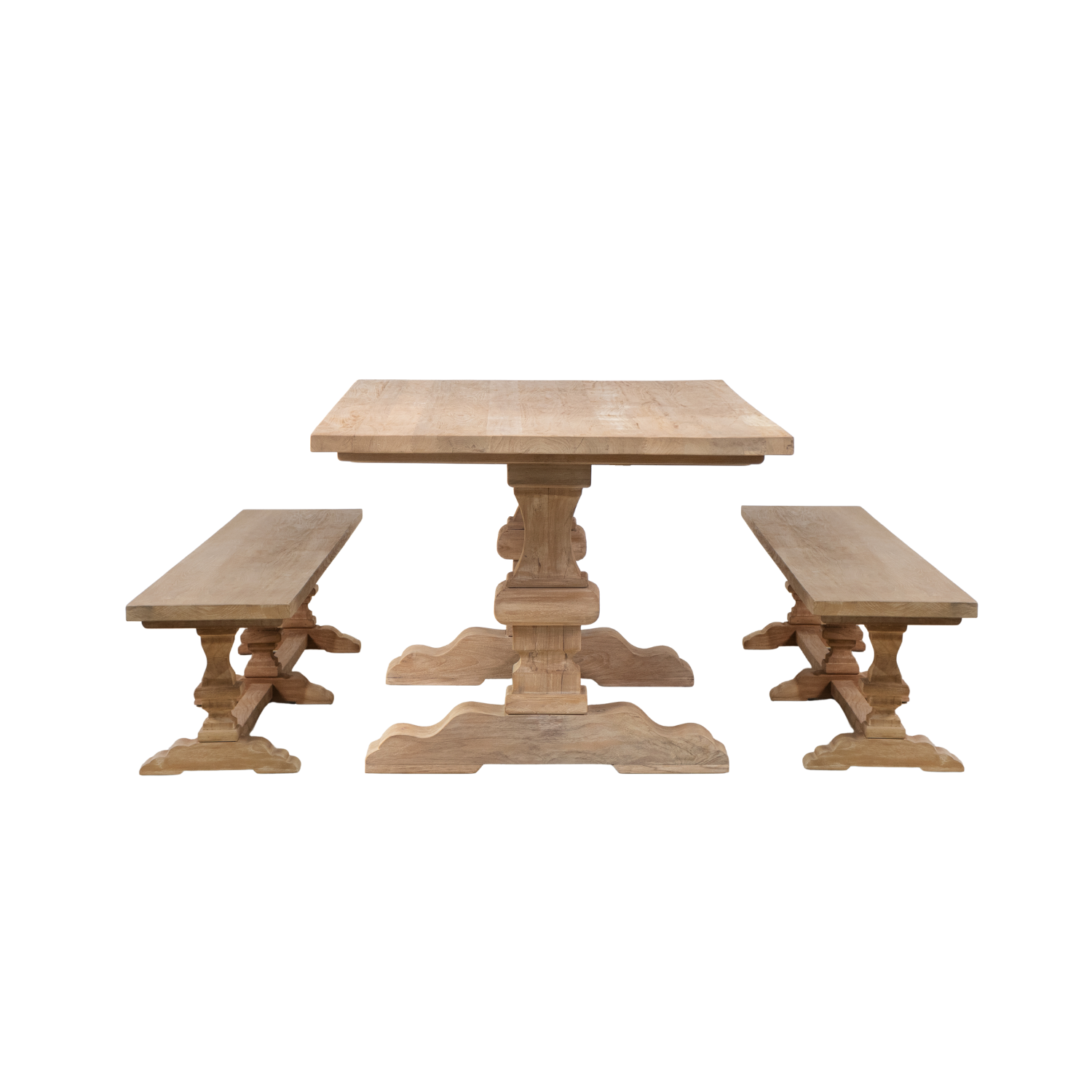 Rustic Teak Dining Bench with Reclaimed - Dining Room | 96"