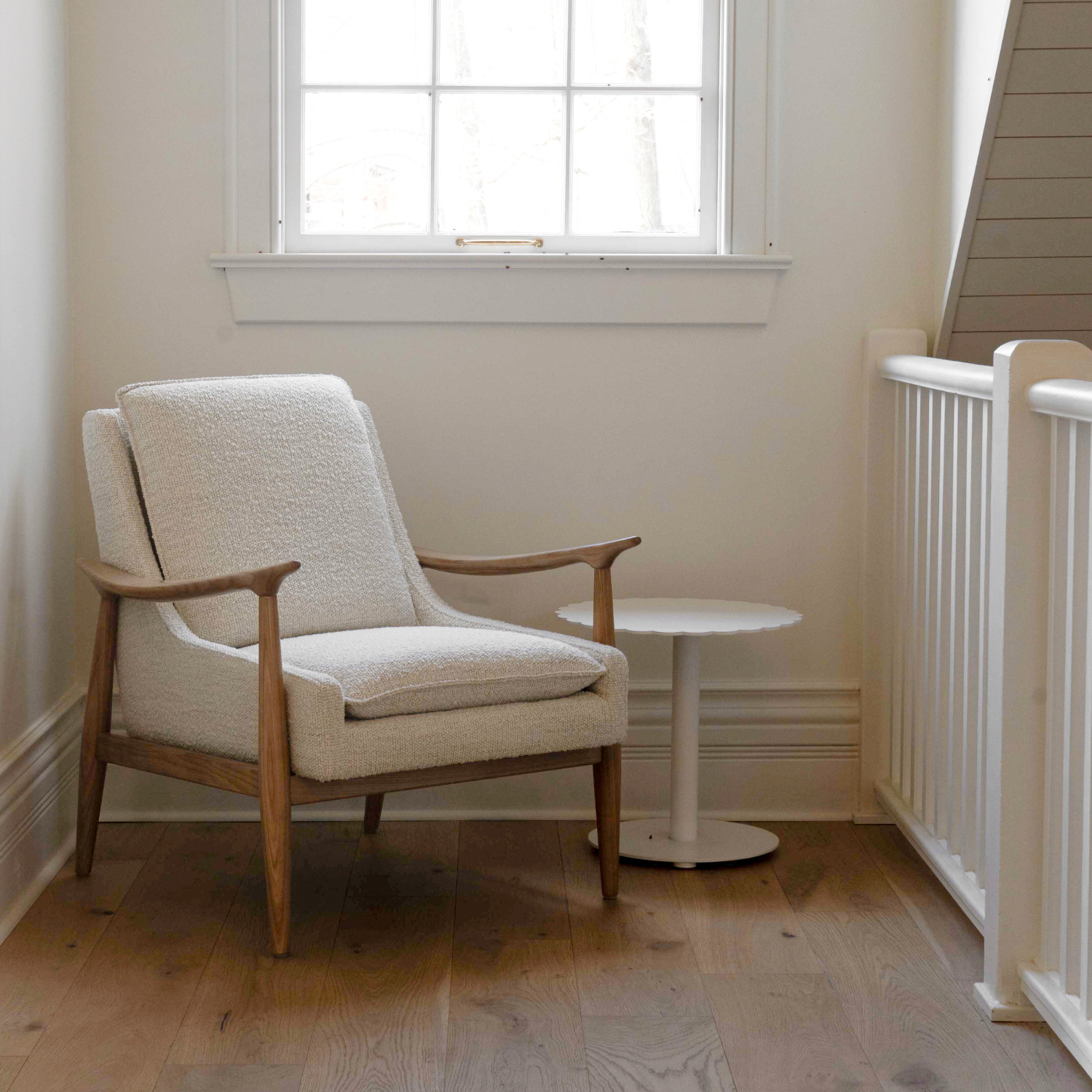 Mid-Century Lounge Chair with Upholstered