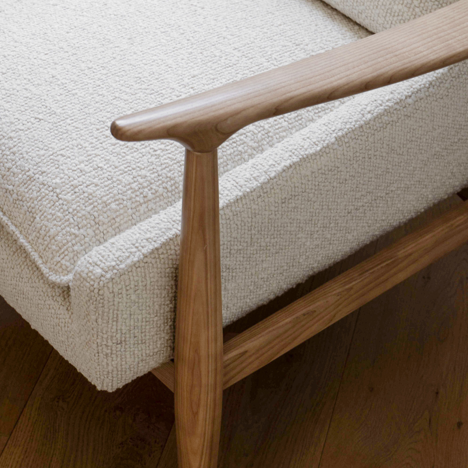 Mid-Century Lounge Chair with Upholstered