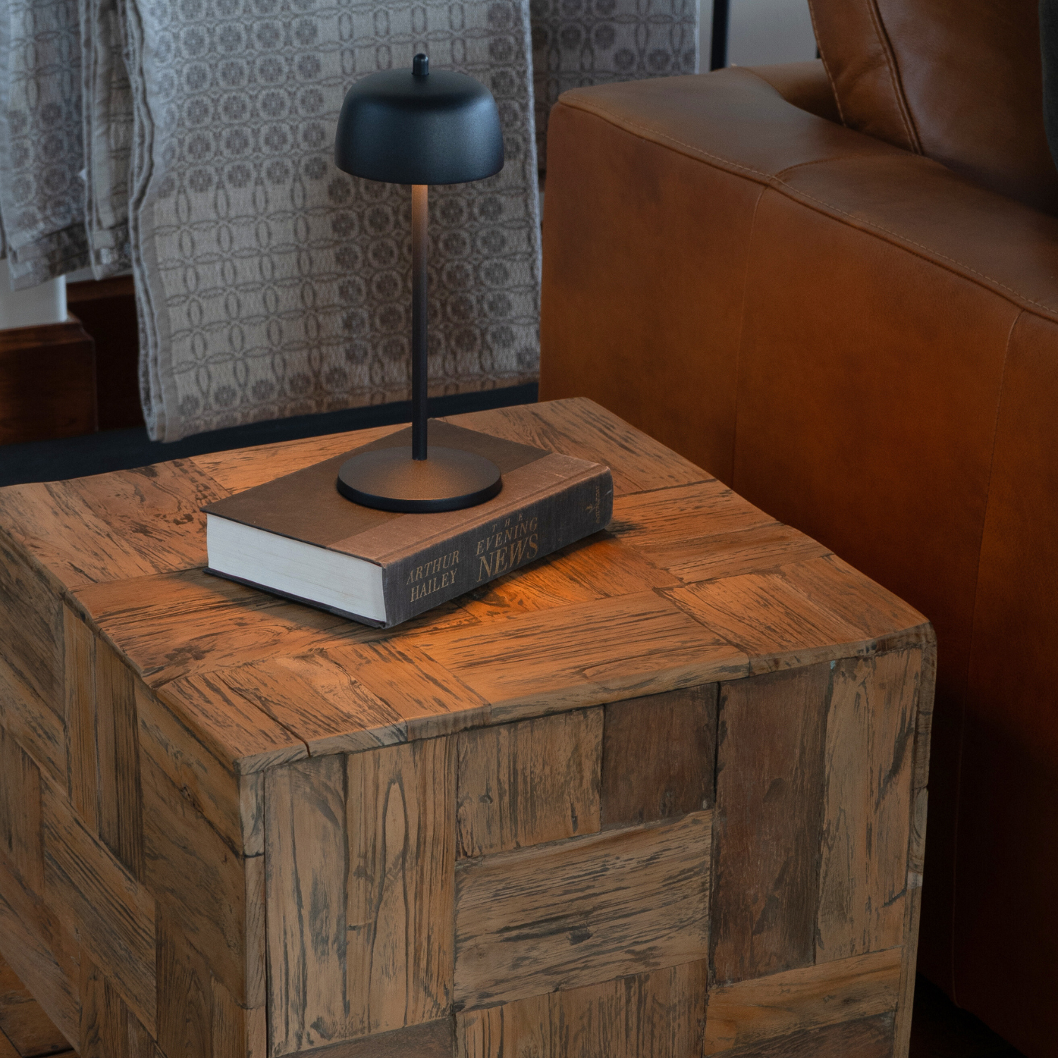 Farmhouse Reclaimed Wood Side Table with Reclaimed
