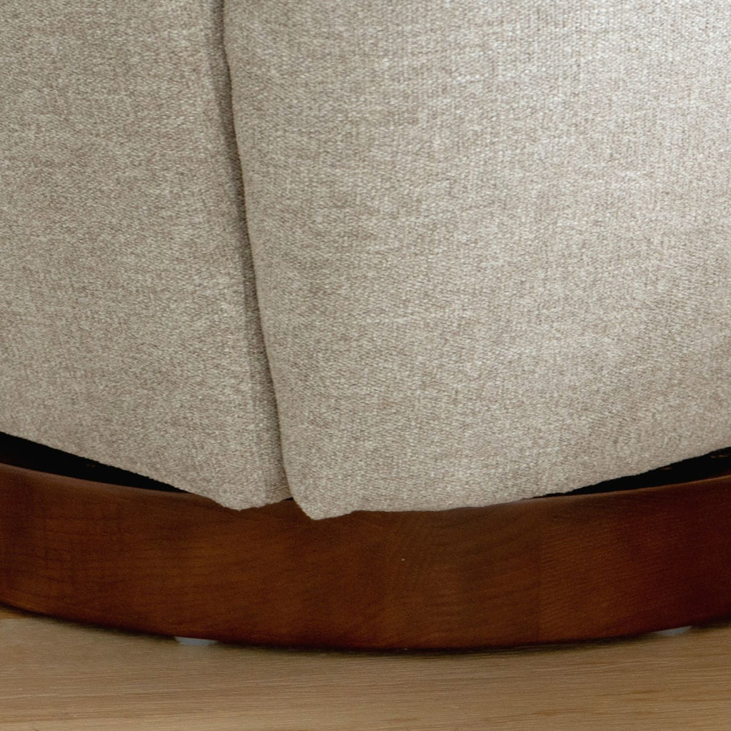Contemporary Glass Lounge Chair with Swivel, Round
