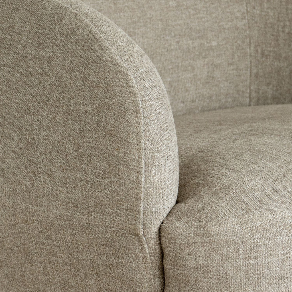 Contemporary Glass Lounge Chair with Swivel, Round