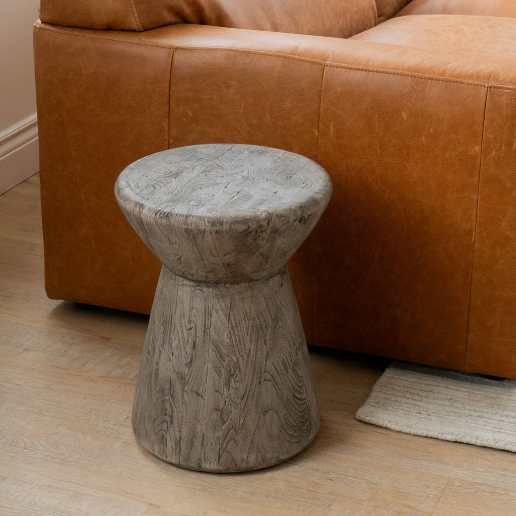 Farmhouse Reclaimed Wood Side Table with Handcrafted, Reclaimed