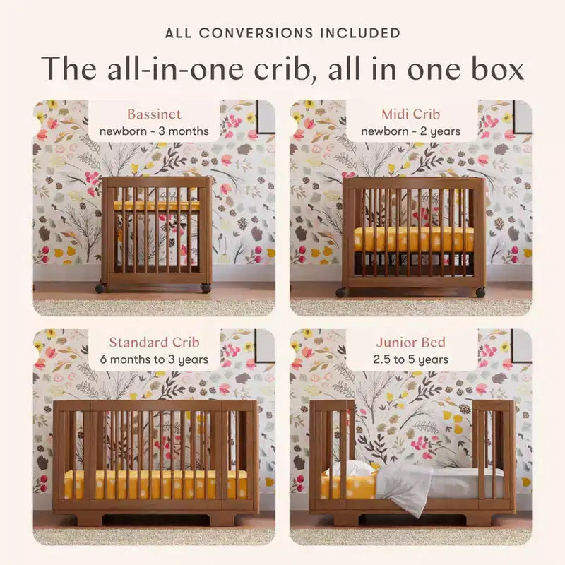 Lit de bébé convertible 8-en-1 Yuzu de Babyletto avec kits de conversion toutes étapes
