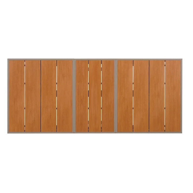Ensemble de salle à manger d'extérieur extensible 7 pièces avec table extensible et 6 fauteuils