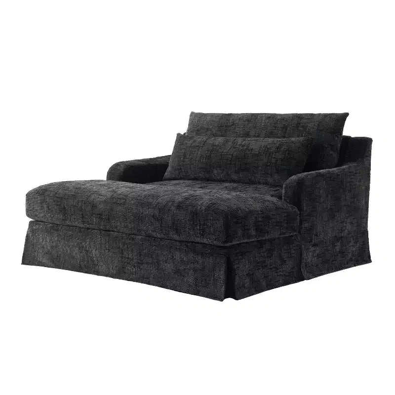 Fauteuil convertible très profond en chenille Polibi