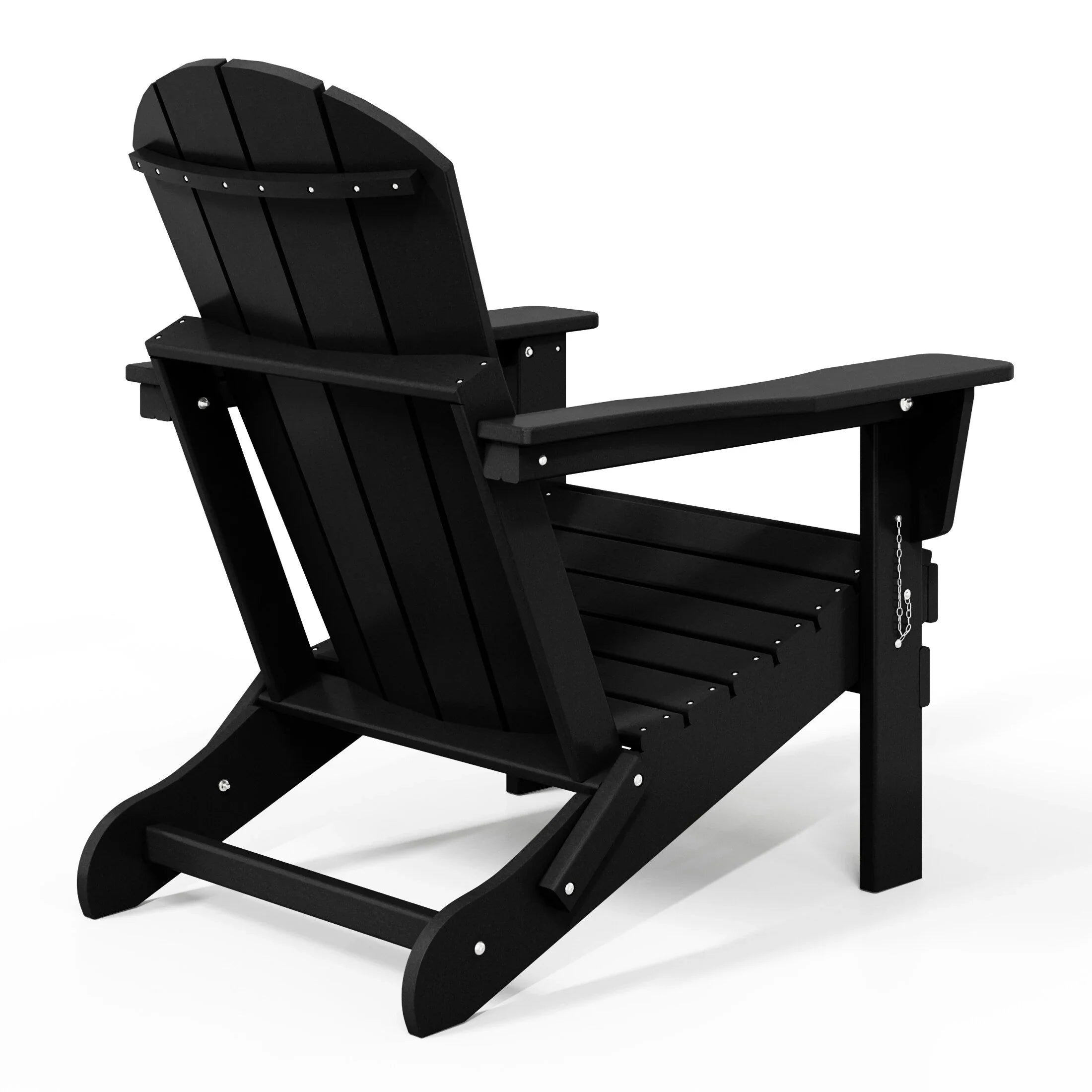 Chaise Adirondack pliante d'extérieur tout temps Polytrends Laguna résistante à la décoloration pour patio