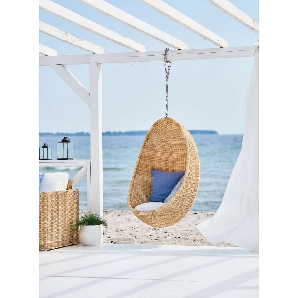 Coastal Rattan Outdoor Hanging Chair with Round - Patio