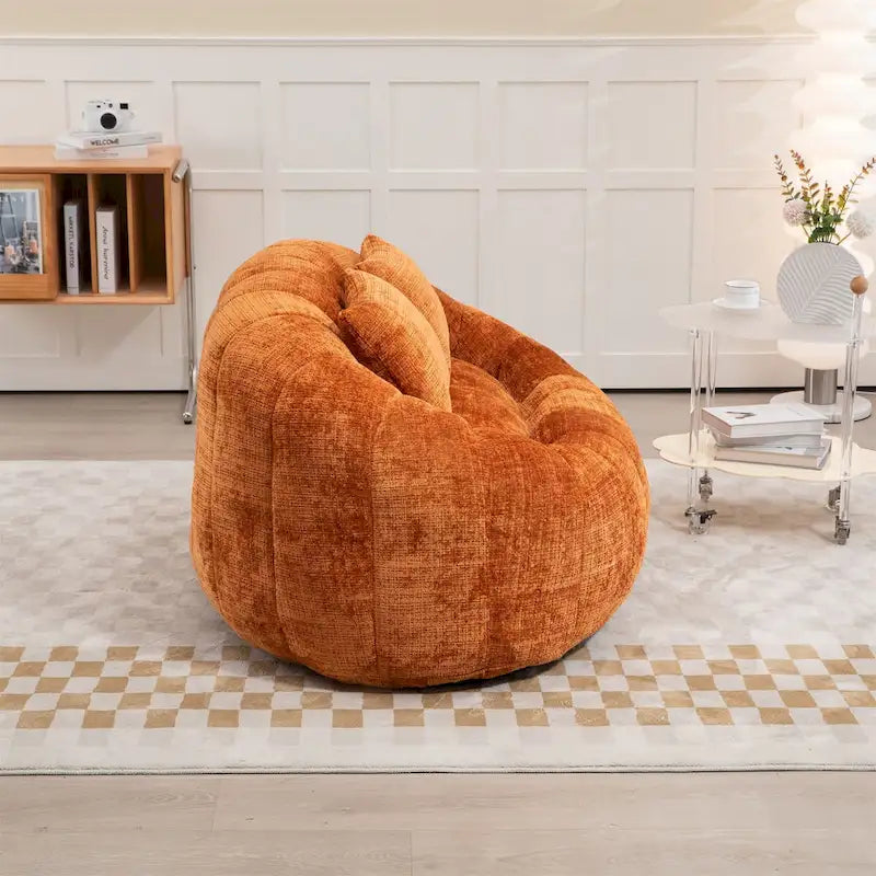 Fauteuil poire paresseux en chenille