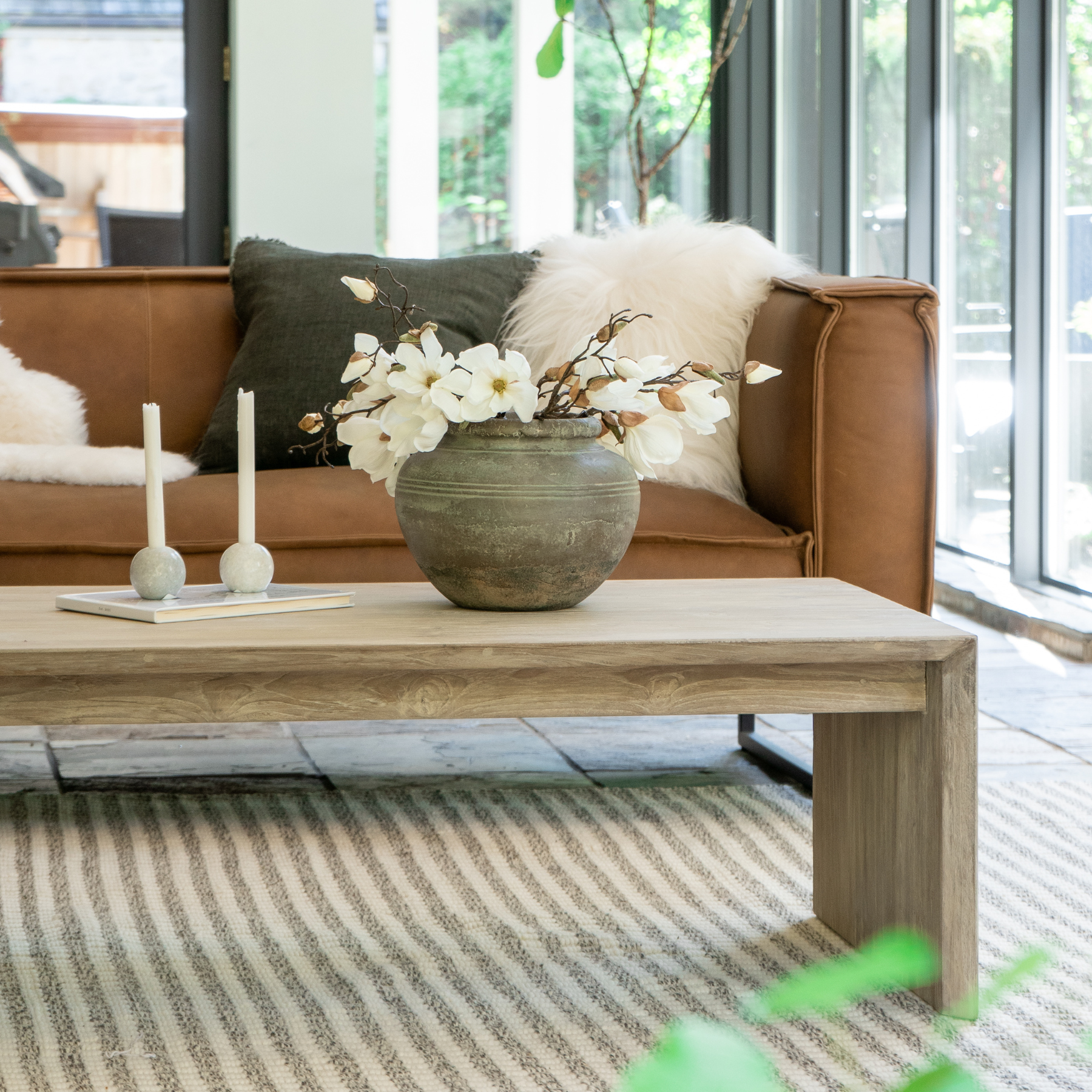 Rustic Coffee Table with Rectangular